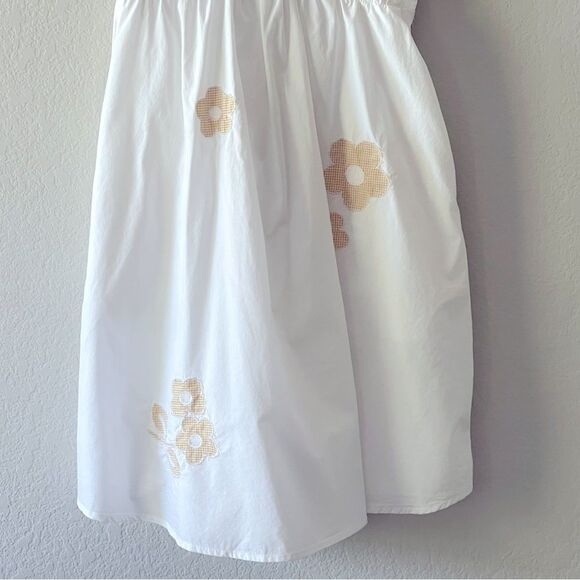 Madewell NWT Annamarie Mini Dress Size 00 Embroidered with Floral Appliqués - Picture 8 of 15